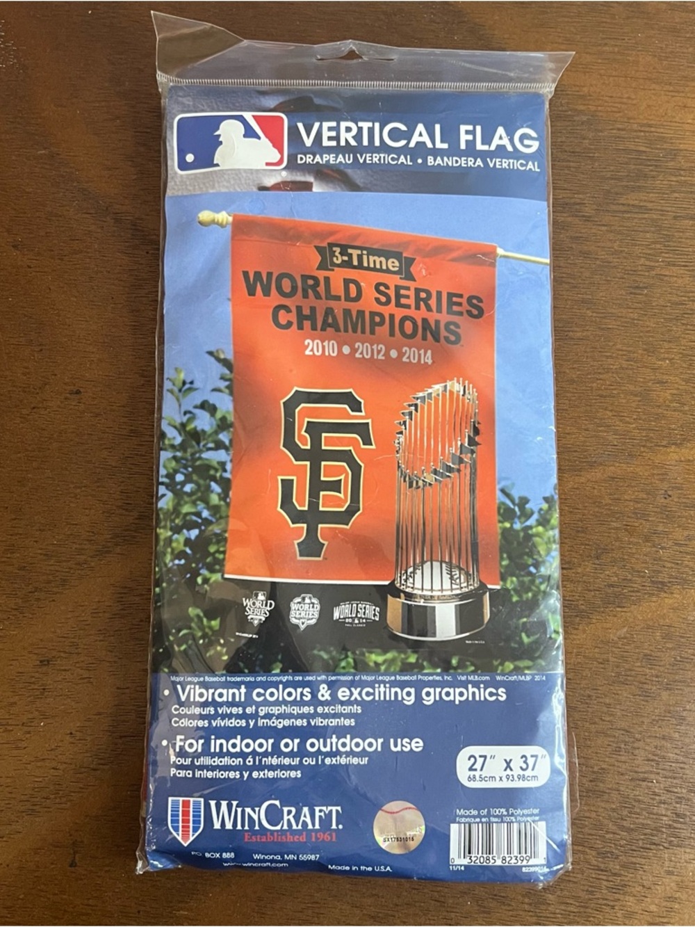 NWT Wincraft San Francisco Giants Orange World Series Champions House Flag